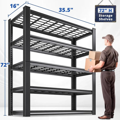 Heavy Duty Garage Shelving 72''H - 3010LBS Capacity