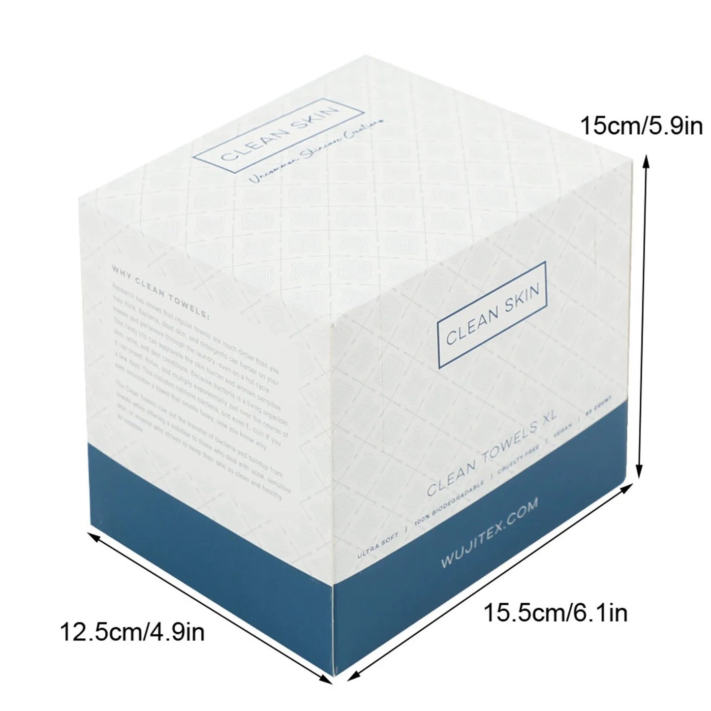 4 Pack Disposable Face Towels - Soft, Portable, Travel-Friendly Wipes