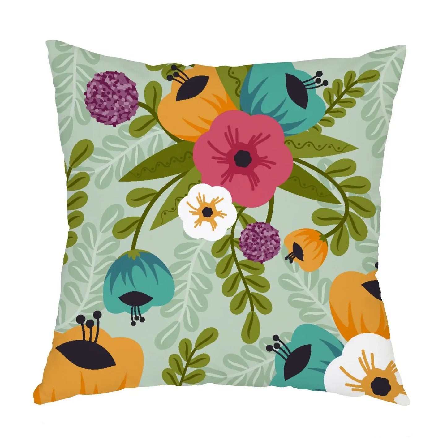 Boho Mandala Pillowcase - Colorful Spring Flower Decor