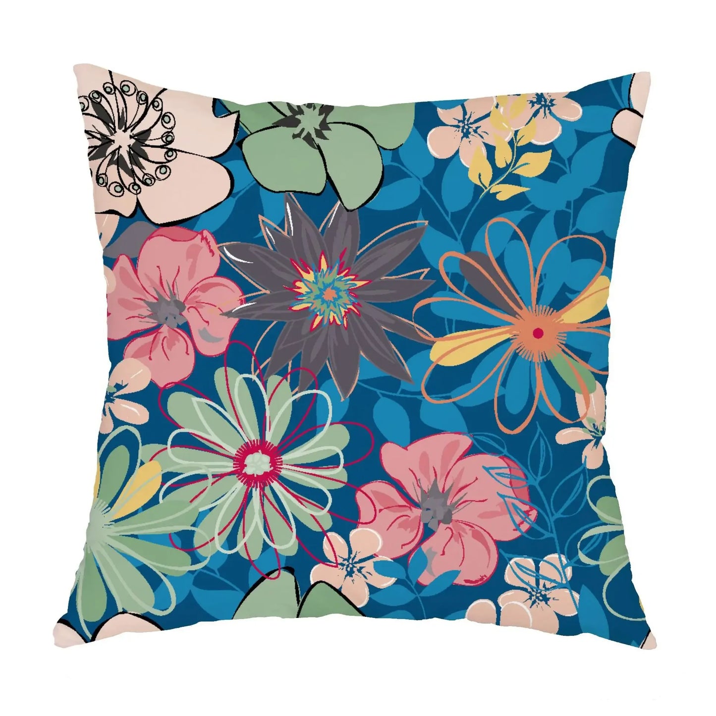 Boho Mandala Pillowcase - Colorful Spring Flower Decor