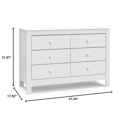Driftwood 6 Drawer Dresser - GREENGUARD Gold Certified Kids Room