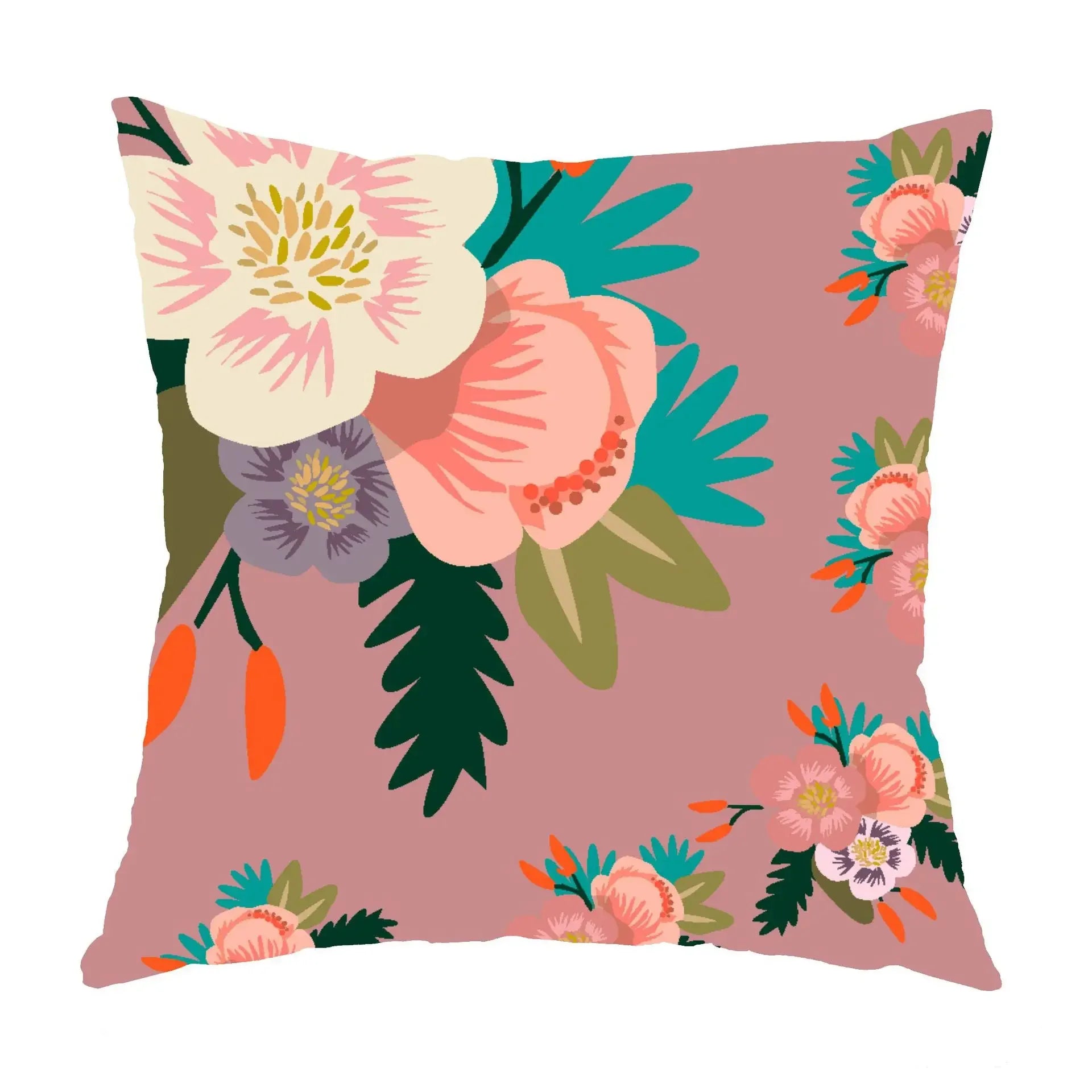 Boho Mandala Pillowcase - Colorful Spring Flower Decor