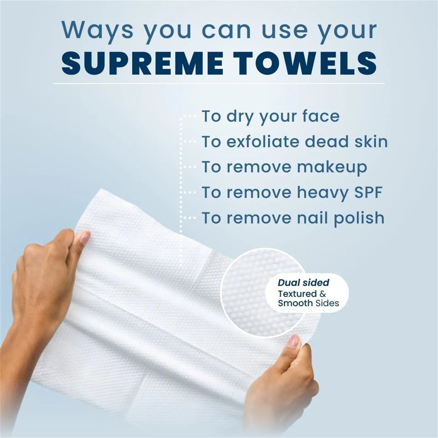 4 Pack Disposable Face Towels - Soft, Portable, Travel-Friendly Wipes