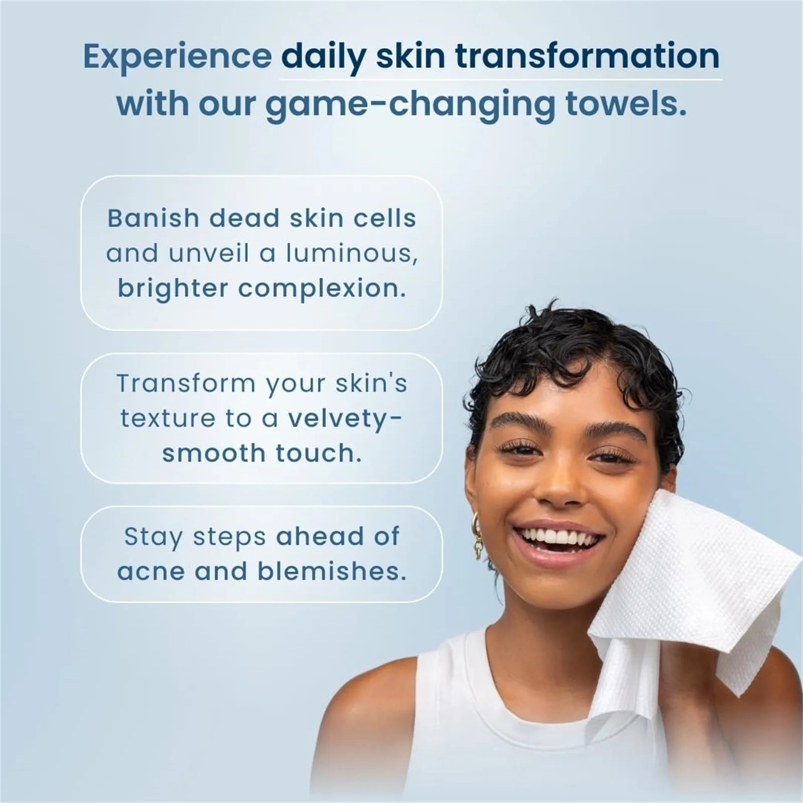 4 Pack Disposable Face Towels - Soft, Portable, Travel-Friendly Wipes